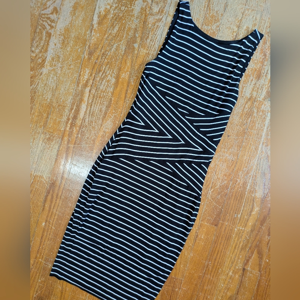 Philosophy Black and White Striped Dress